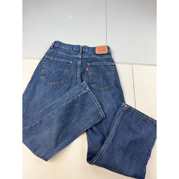 Levi's 550 Relaxed Fit Jeans Youth Size 12 Reg Boys Dark Wash Denim - Picture 2 of 10